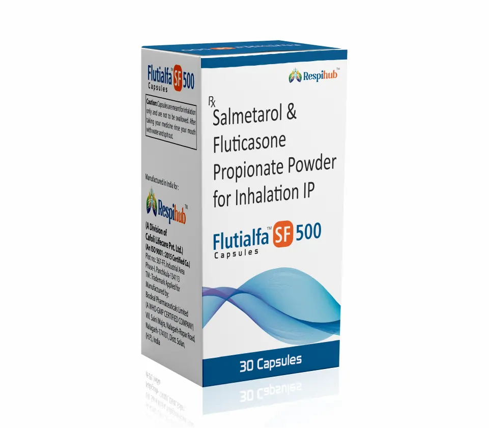 Salmeterol + Fluticasone Propionate at the best price in PCD Pharma Franchise for Bronchodilator, Asthma and COPD Management.